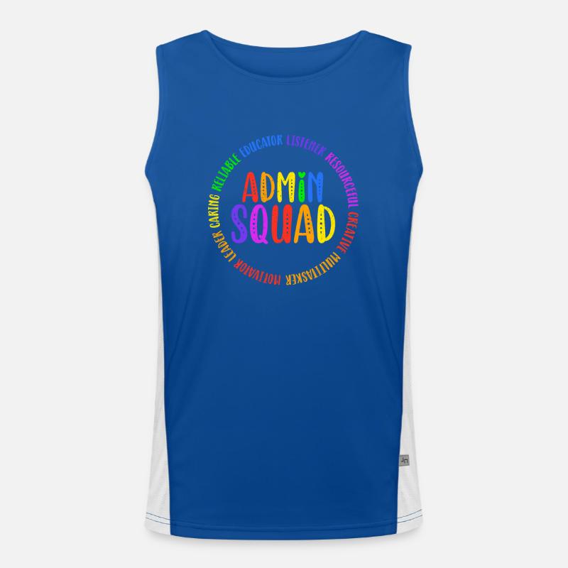 Admin Squad Admin Assistant Administrative Cool Men's Functional Contrast Tank Top 