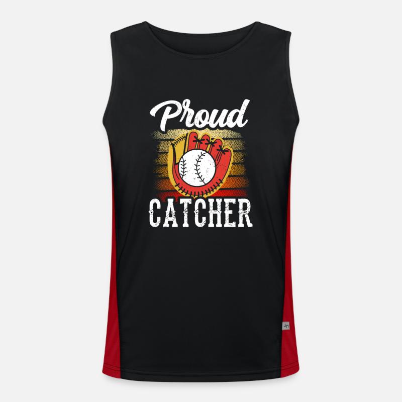 Stolzer Fänger Hobby Spieler Catcher Baseball Funktionelles Kontrast-Tank Top für Männer 