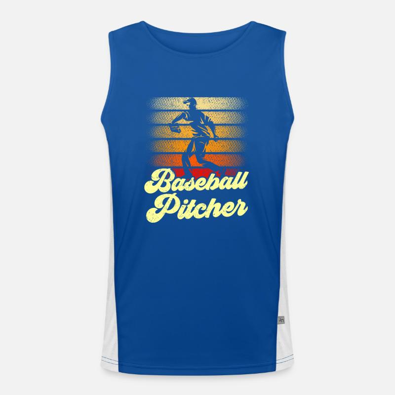 Baseball Pitcher Player Thrower Hobby Men's Functional Contrast Tank Top 