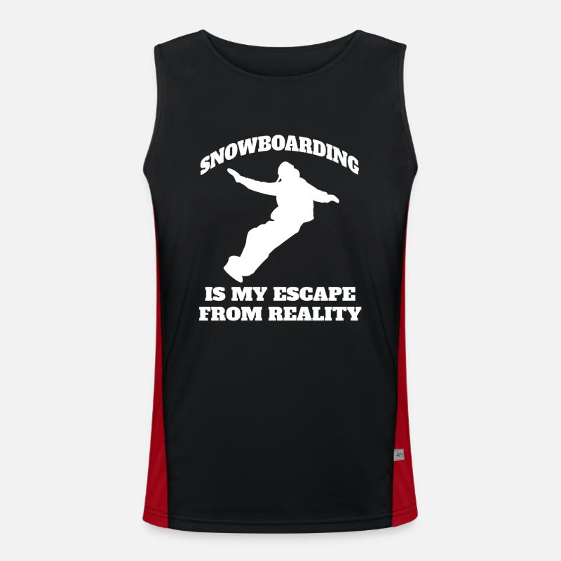 Snowboard Spruch Snowboardfahrer Wintersport Funktionelles Kontrast-Tank Top für Männer 