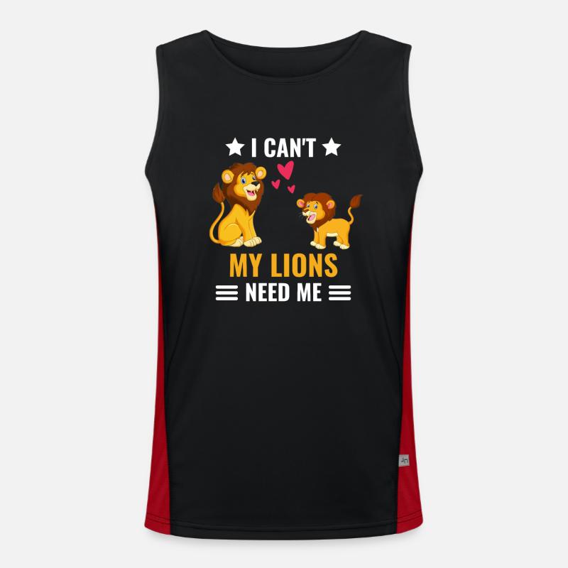 I can't use my lions need me lion Men's Functional Contrast Tank Top 