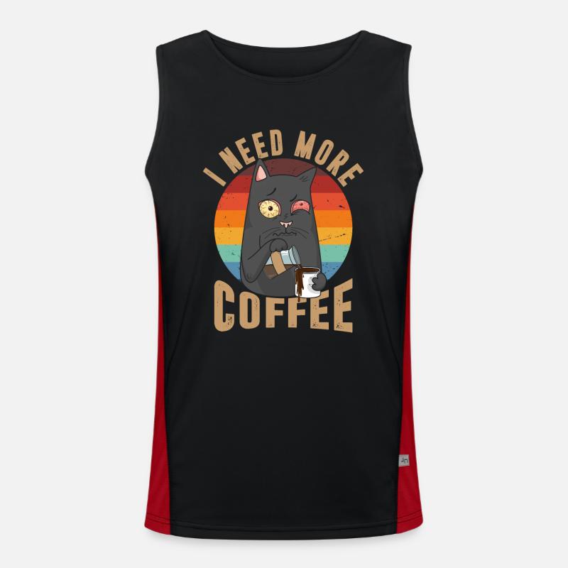 I need more coffee Men's Functional Contrast Tank Top 