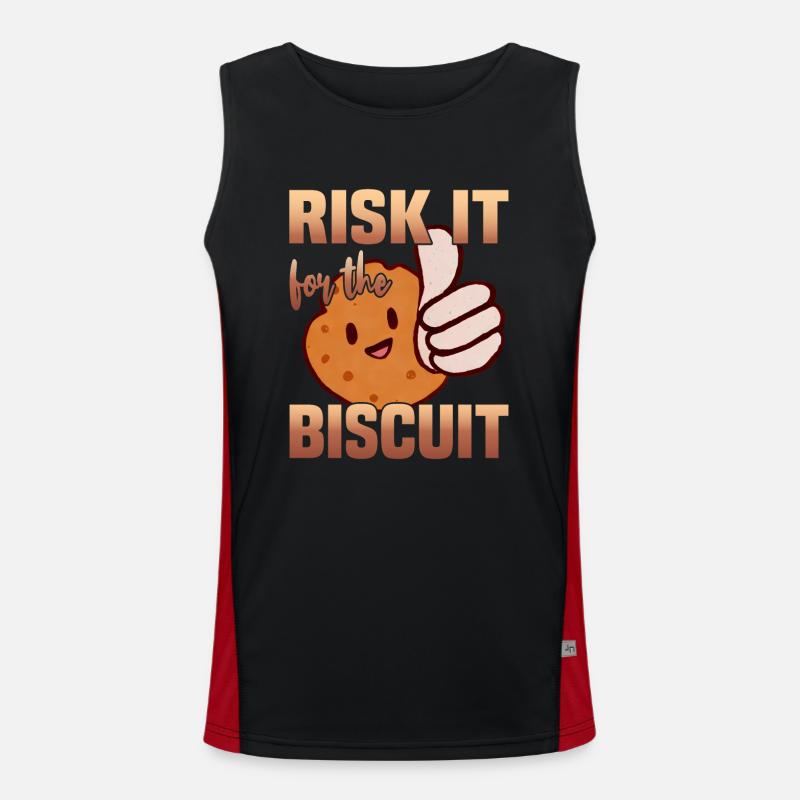 Risk it for the Biscuit Funktionelles Kontrast-Tank Top für Männer 
