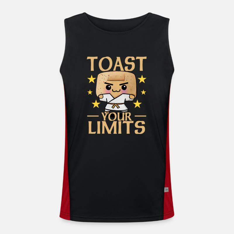 Toast Your Limits - Toast Funktionelles Kontrast-Tank Top für Männer 