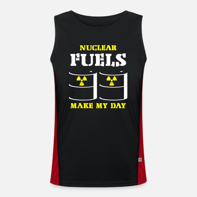 Nuclear Engineer, Nuclear Science, Science - Men's Functional Contrast Tank Top - black/red