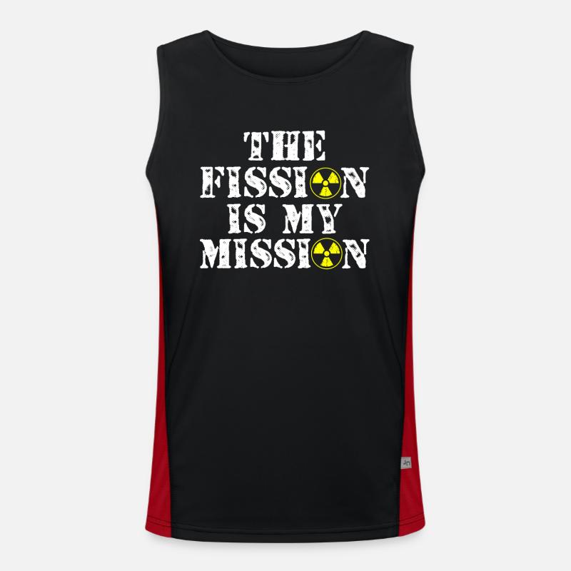 Nuclear Engineer, Nuclear Science, Science - Men's Functional Contrast Tank Top  - black/red