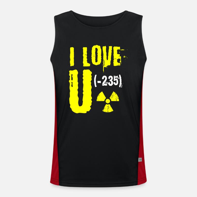 Nuclear Engineer, Nuclear Science, Science - Men's Functional Contrast Tank Top  - black/red