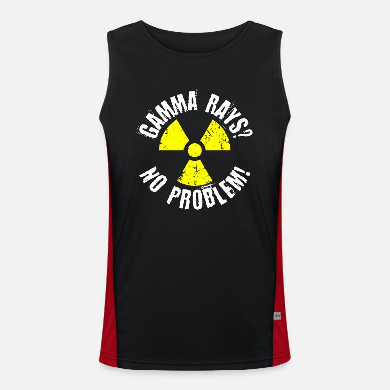 Nuclear Engineer, Nuclear Science, Science - Men's Functional Contrast Tank Top  - black/red