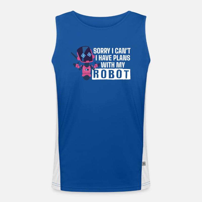 Robotics, robot builders Men's Functional Contrast Tank Top 