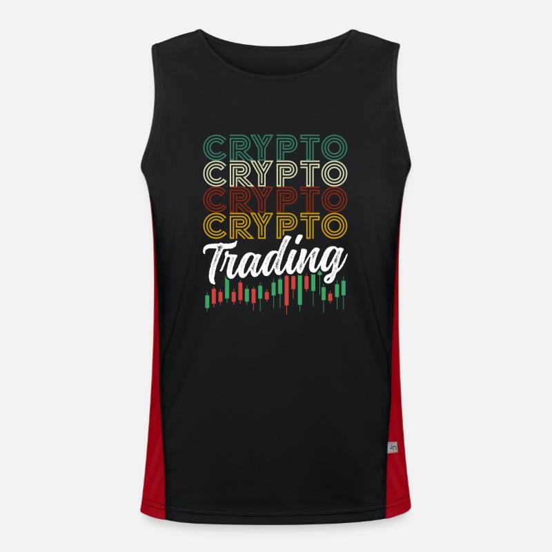 Krypto Handel Trading Trader Crypto Traden Débardeur respirant contrasté Homme 