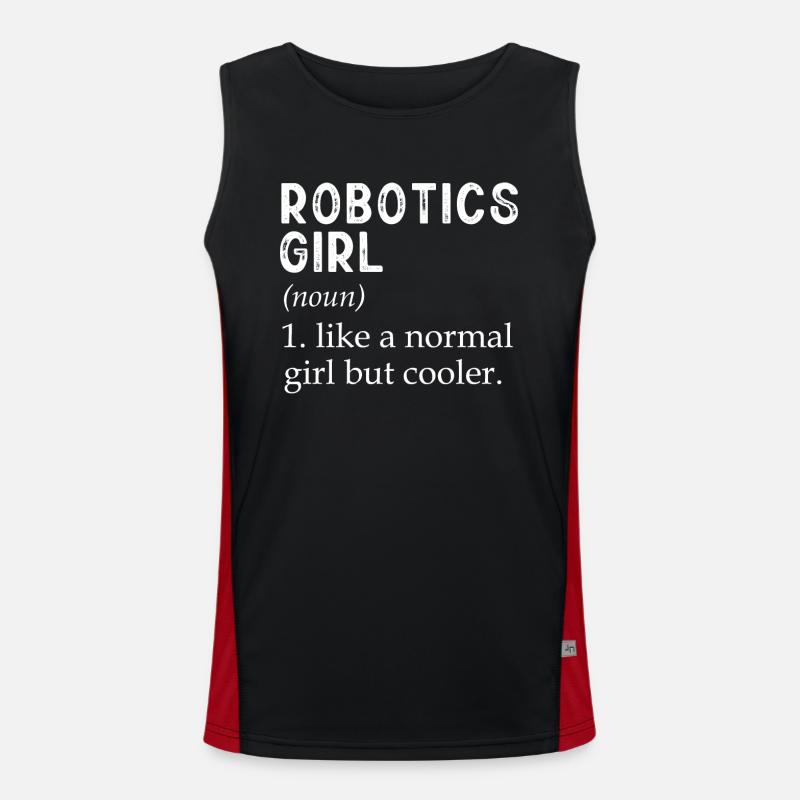 Robotics, Robotics Engineer - Men's Functional Contrast Tank Top  - black/red