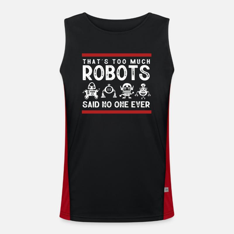 Robotics, Robotics Engineer - Men's Functional Contrast Tank Top  - black/red