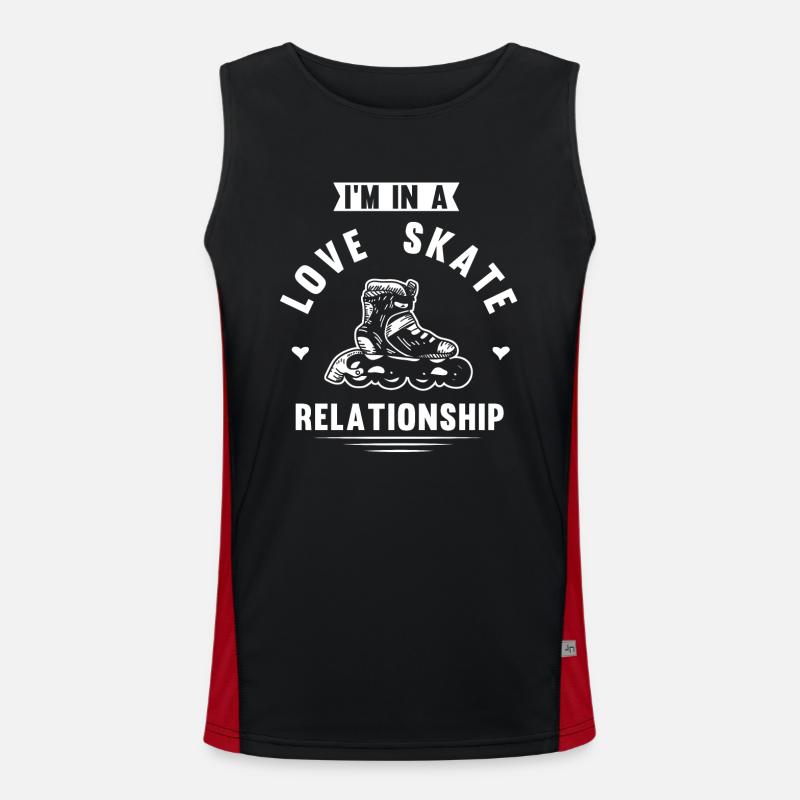 Roller skating, skating, roller skating - Men's Functional Contrast Tank Top - black/red