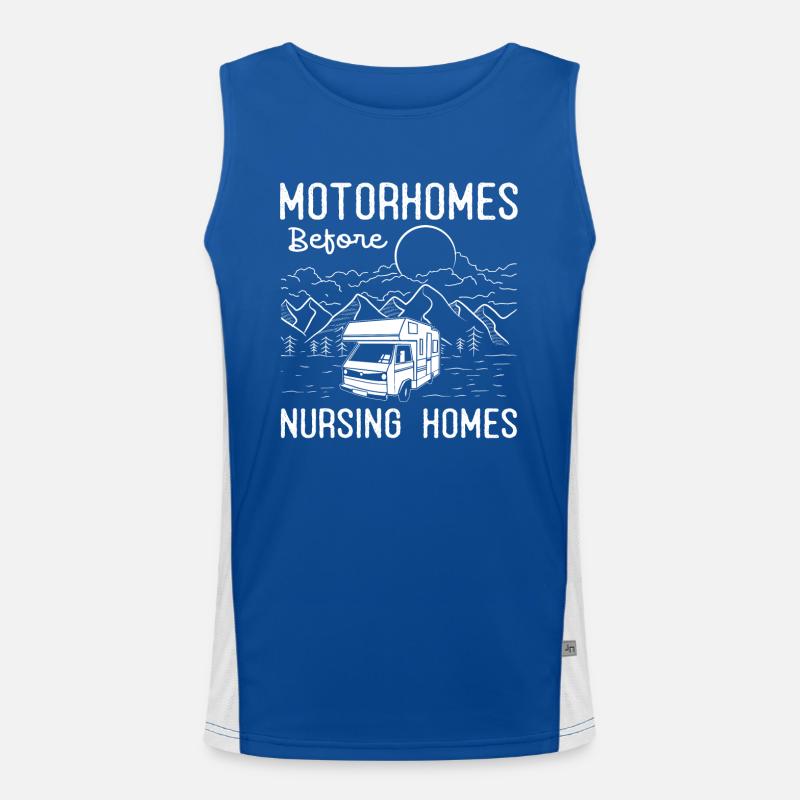 Motorhome camping, RV Men's Functional Contrast Tank Top 