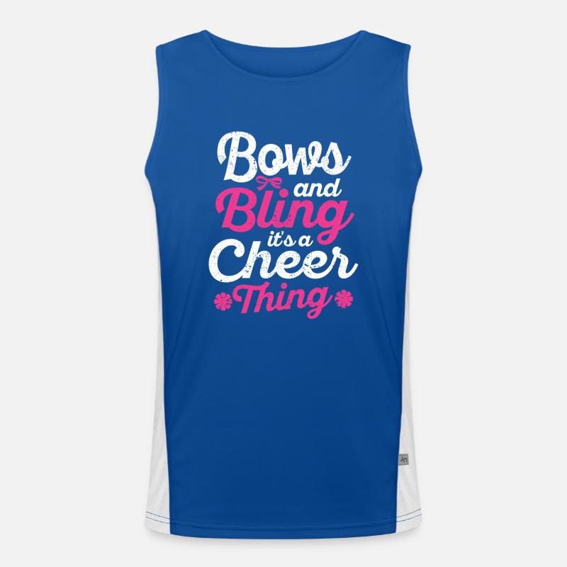 Schleifen und Blasen Es ist eine Cheer-Sache Funktionelles Kontrast-Tank Top für Männer 