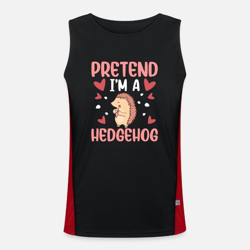 Stell Dir Vor Ich Bin Ein Igel Haustier Süß Funktionelles Kontrast-Tank Top für Männer 