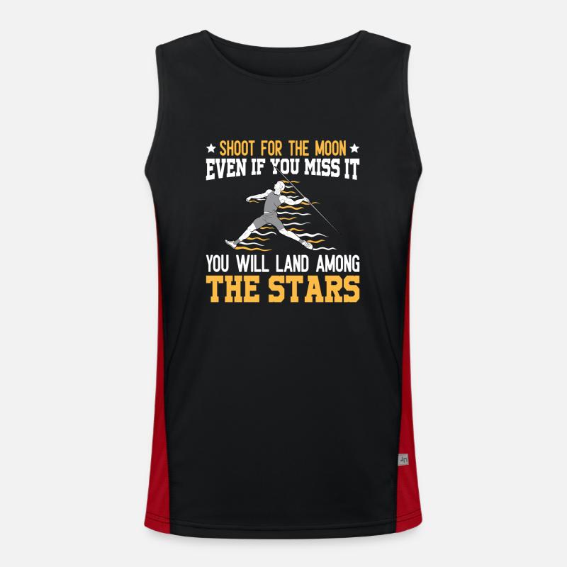 Javelin throw extensor athletics Javelin thrower Men's Functional Contrast Tank Top 
