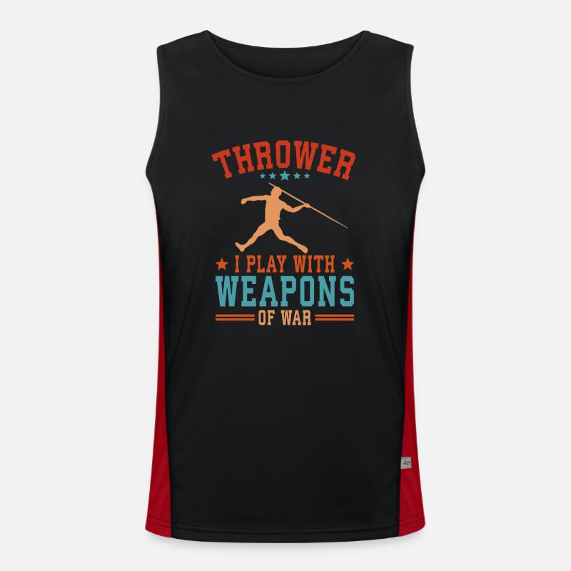 Javelin throw extensor athletics Javelin thrower Men's Functional Contrast Tank Top 