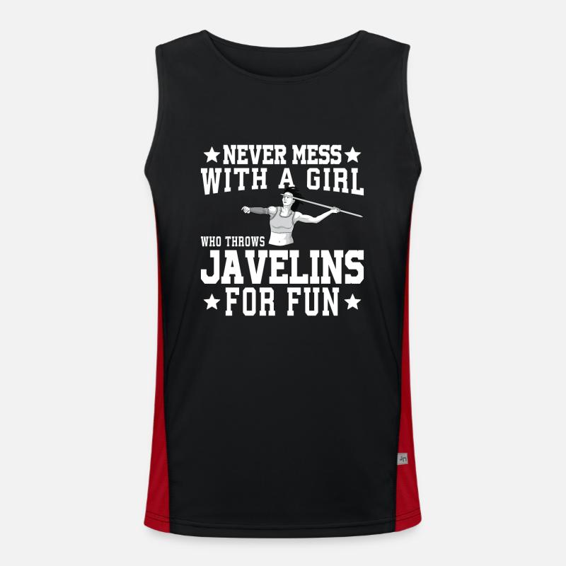 Javelin throw extensor athletics Javelin thrower Men's Functional Contrast Tank Top 