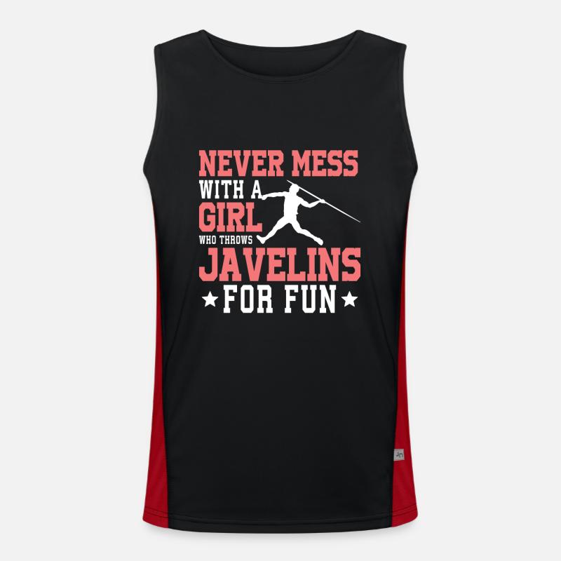 Javelin throw extensor athletics Javelin thrower Men's Functional Contrast Tank Top 