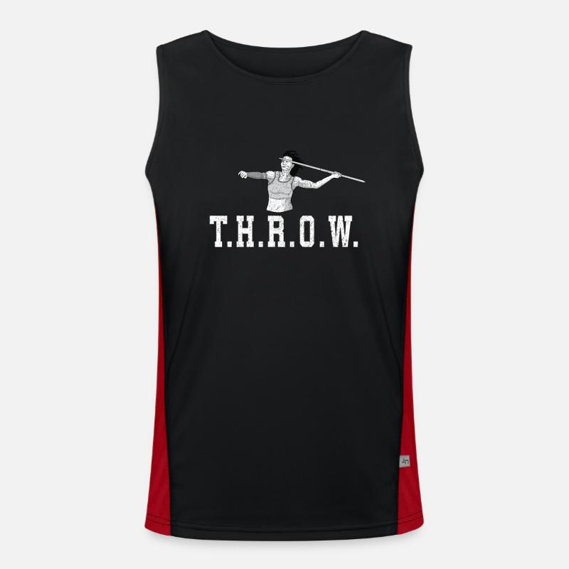 Speerwurfstrecker Leichtathletik Speerwerfer Funktionelles Kontrast-Tank Top für Männer 