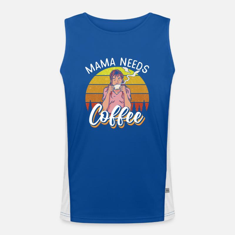 Mama needs Coffee Funktionelles Kontrast-Tank Top für Männer 
