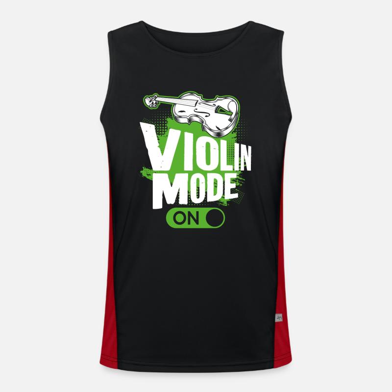 Violin Violinist Violin Mode On Funktionelles Kontrast-Tank Top für Männer 