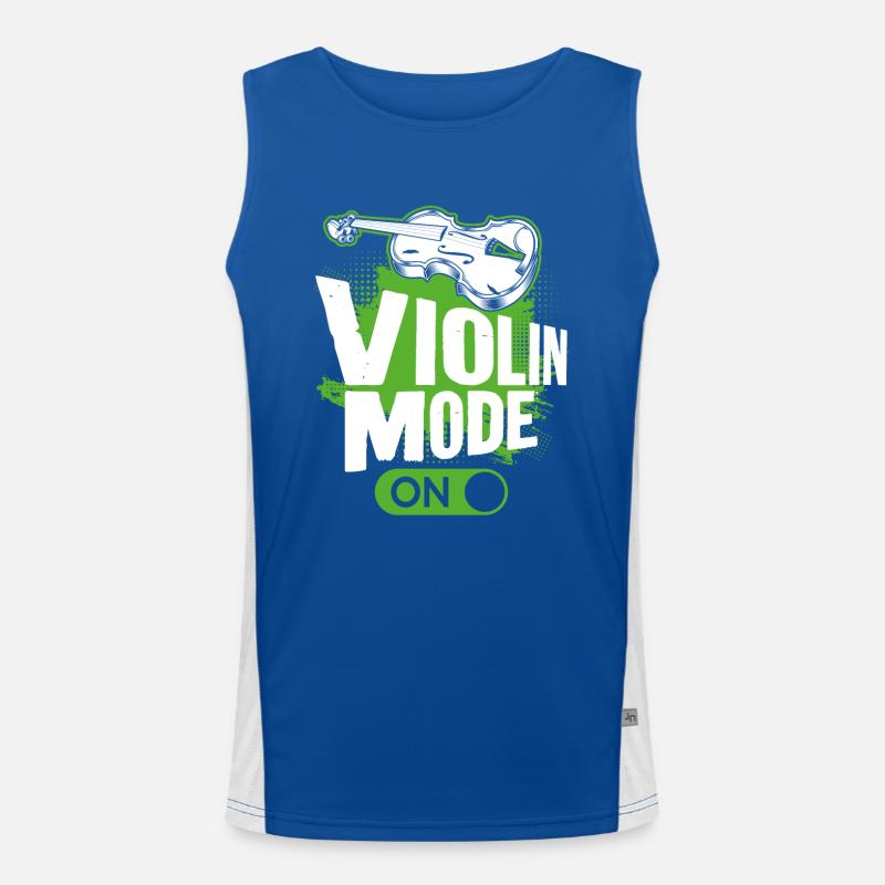 Violin Violinist Violin Mode On Funktionelles Kontrast-Tank Top für Männer 