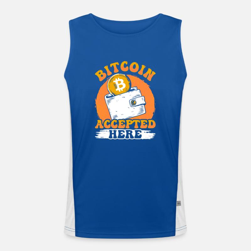 Bitcoin Accepted Here Men's Functional Contrast Tank Top 