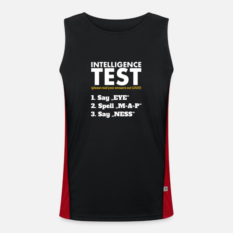 Test d’intelligence Say Eye, Spell M-A-P, SAY NESS Débardeur respirant contrasté Homme 