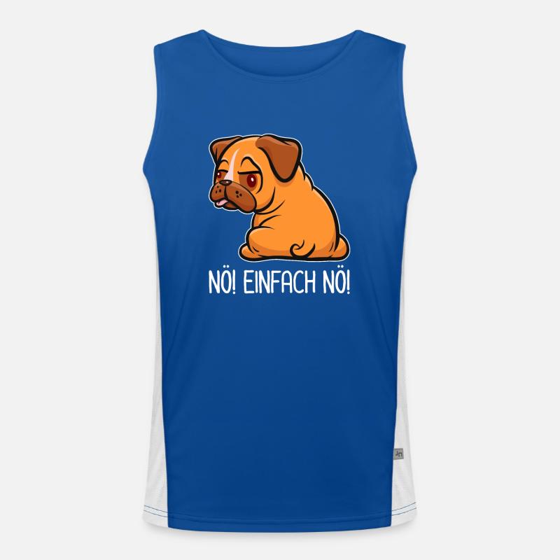 Nö, einfach Nö! - Mops - Spruch Funktionelles Kontrast-Tank Top für Männer 