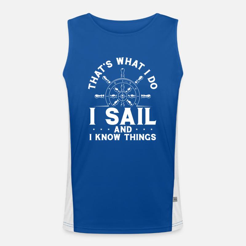 I sail and I know things Men's Functional Contrast Tank Top 