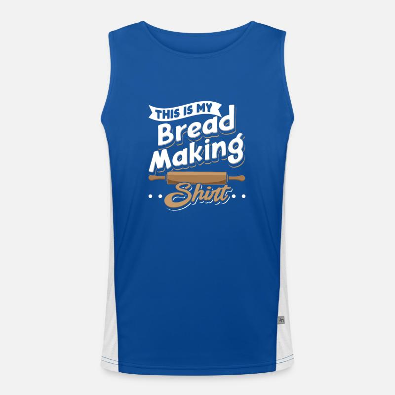 This Is My Bread Making Shirt Bread Baker Baking Men's Functional Contrast Tank Top 