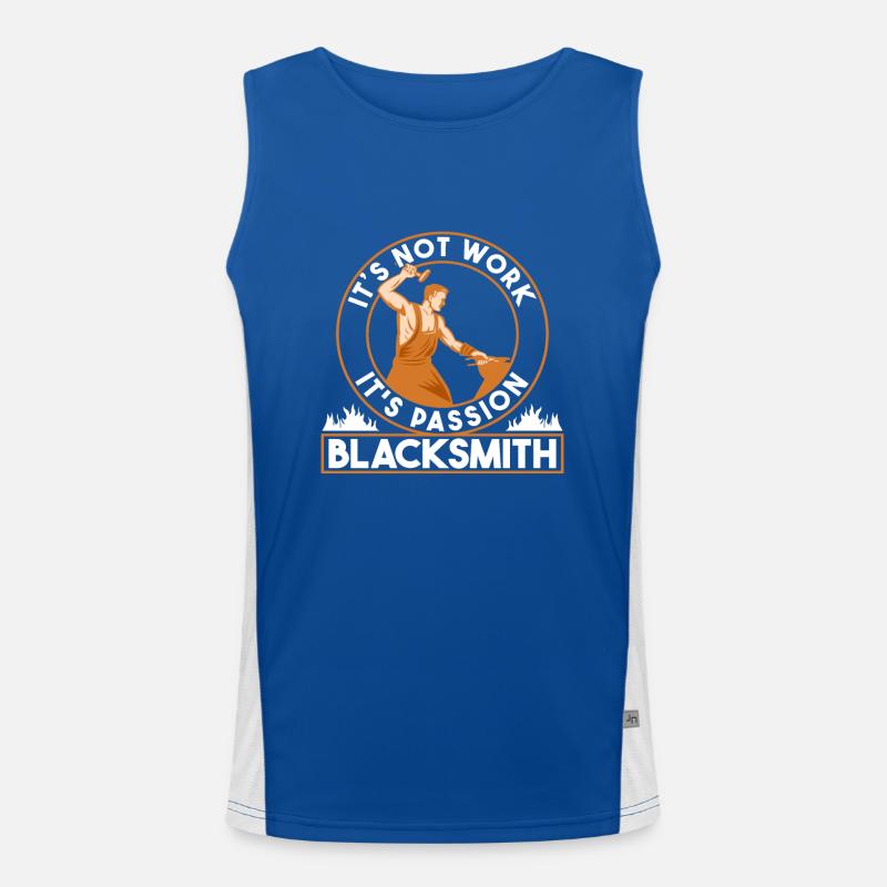 Smithing Its Not Work Its Passion Blacksmith Funktionelles Kontrast-Tank Top für Männer 