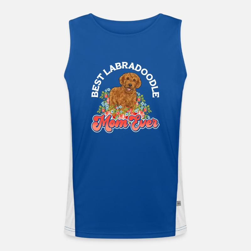 Labradoodle Hund Funktionelles Kontrast-Tank Top für Männer 
