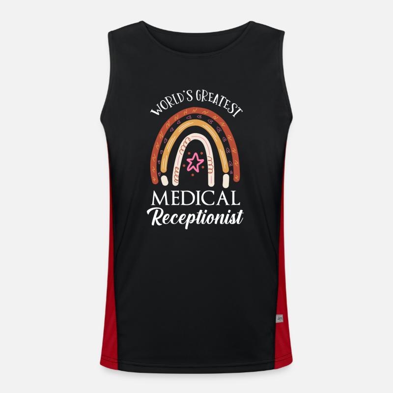 Medical receptionist Men's Functional Contrast Tank Top 