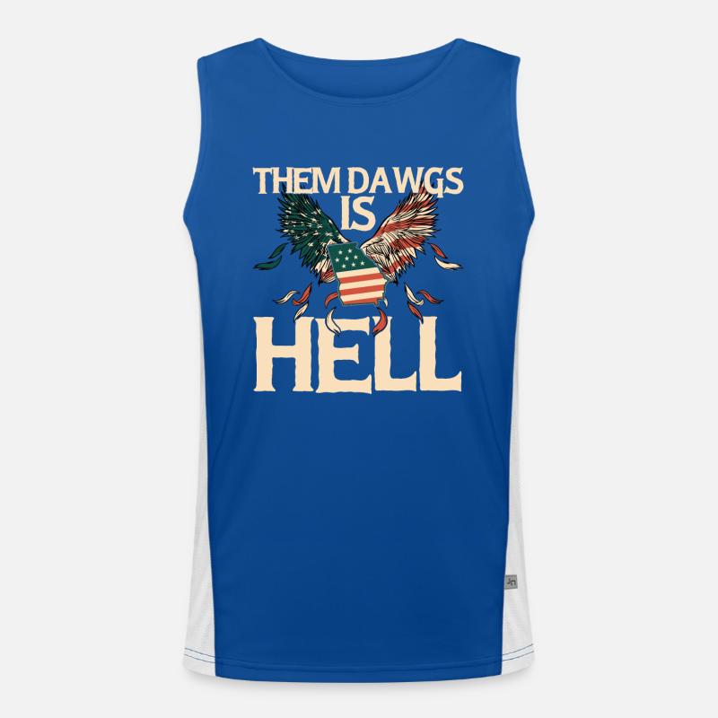Them Dawgs Is Hell - the design for all fans! Men's Functional Contrast Tank Top 