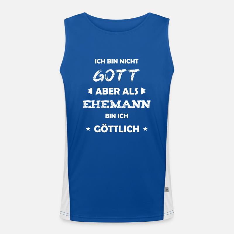 Ehemann Geschenk Spruch Funktionelles Kontrast-Tank Top für Männer 