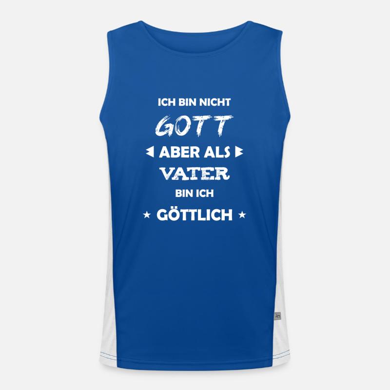 Vater Geschenk Spruch Funktionelles Kontrast-Tank Top für Männer 