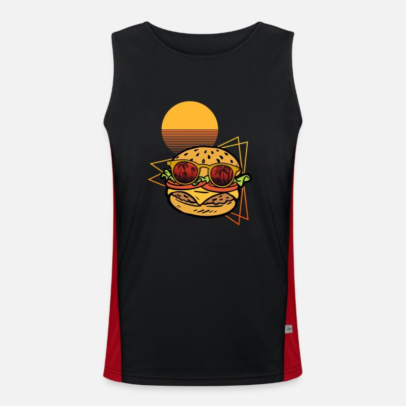 Drôle de Retro Burger Débardeur respirant contrasté Homme 
