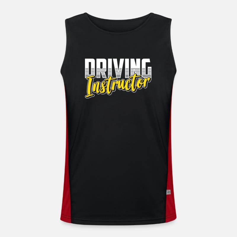 Driving instructor Learner driving school driving lesson Men's Functional Contrast Tank Top 