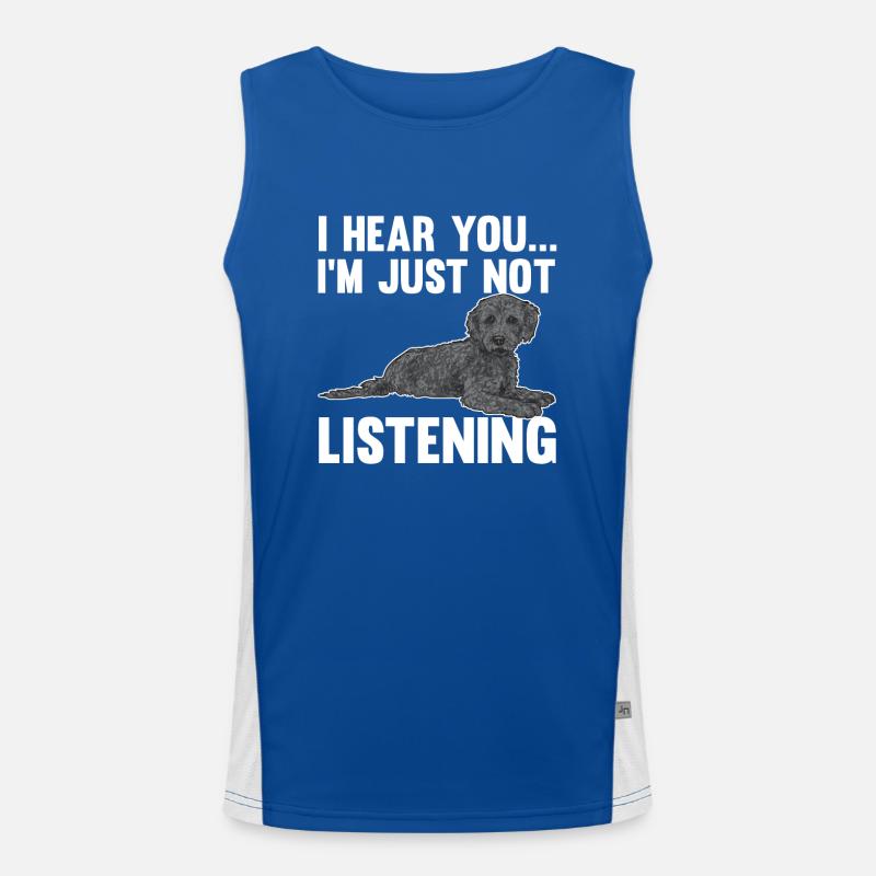 Labradoodle Hund Funktionelles Kontrast-Tank Top für Männer 