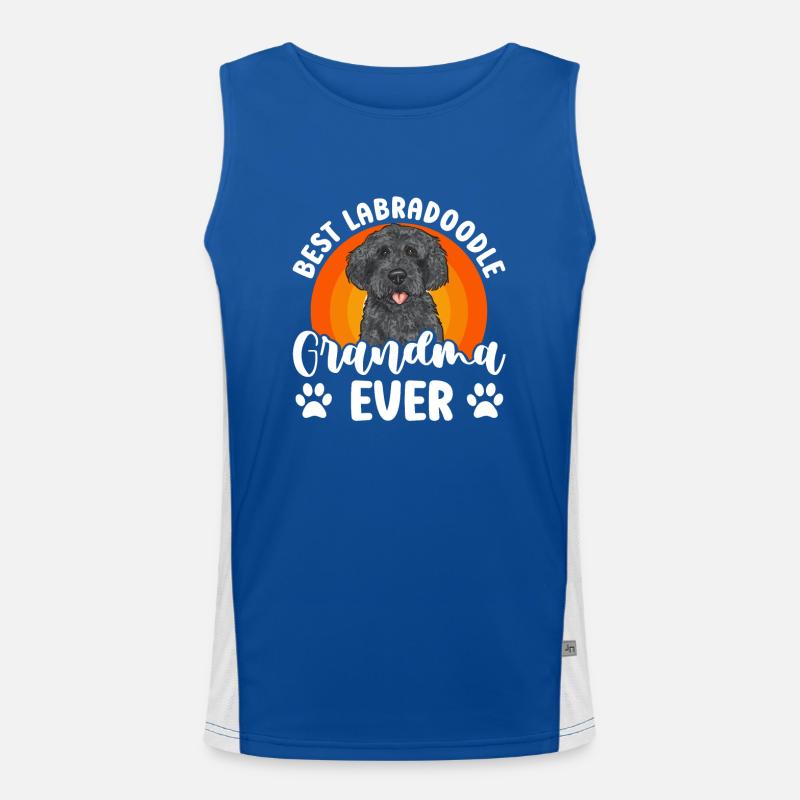 Labradoodle Hund Funktionelles Kontrast-Tank Top für Männer 