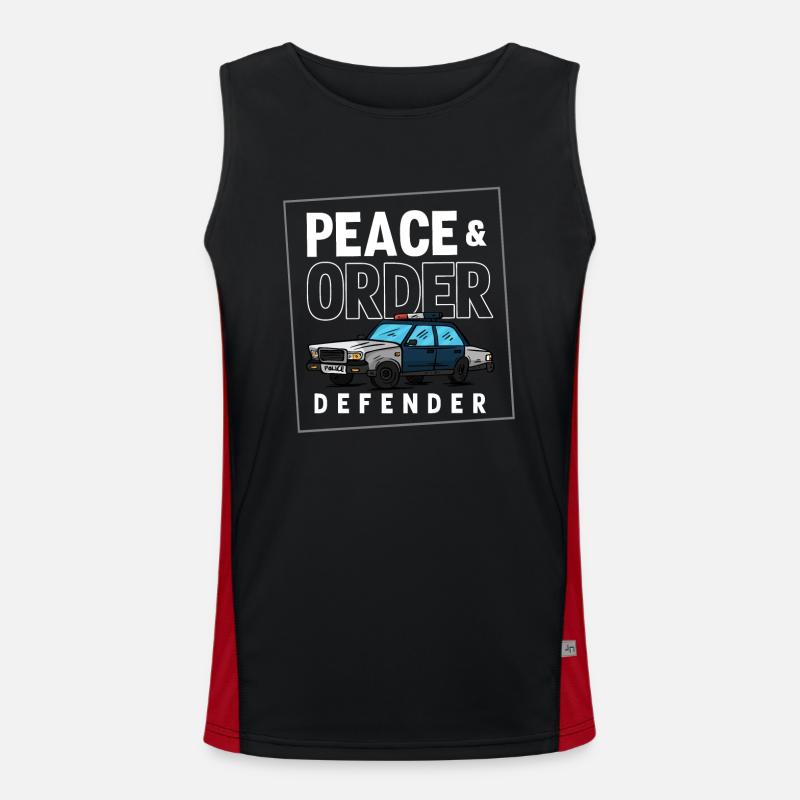 Policeman Costume Men's Functional Contrast Tank Top 