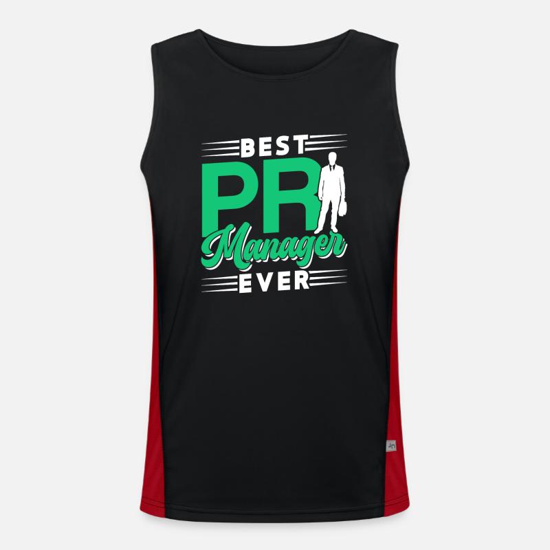 Bester Pr Manager Überhaupt Beruf Public Relations Funktionelles Kontrast-Tank Top für Männer 