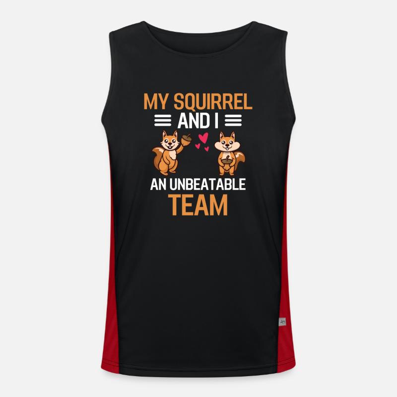 Mein Eichhörnchen und ich Geschenk Eichhörnchen Funktionelles Kontrast-Tank Top für Männer 