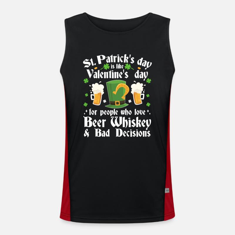 Lustiger St. Patrick's Day Paddy Saint Patrick Irish Funktionelles Kontrast-Tank Top für Männer 