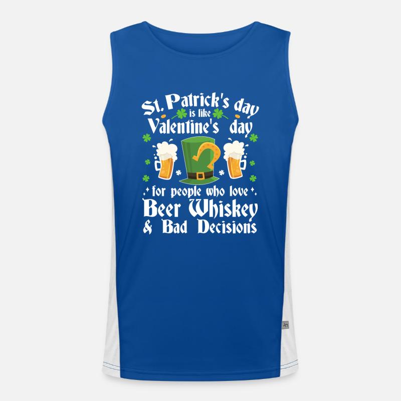 Lustiger St. Patrick's Day Paddy Saint Patrick Irish Funktionelles Kontrast-Tank Top für Männer 