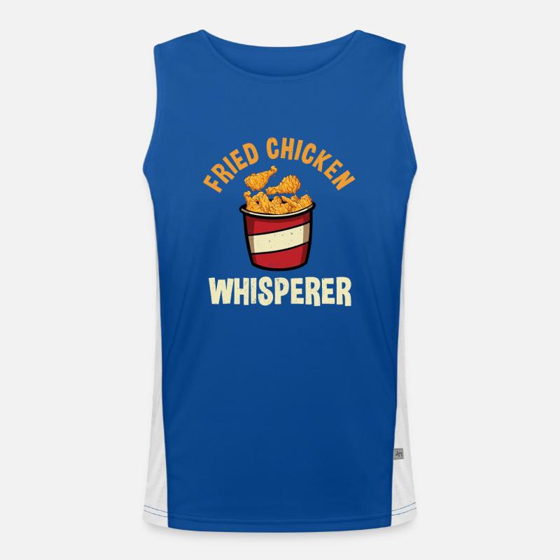 Fried chicken whisperer Men's Functional Contrast Tank Top 
