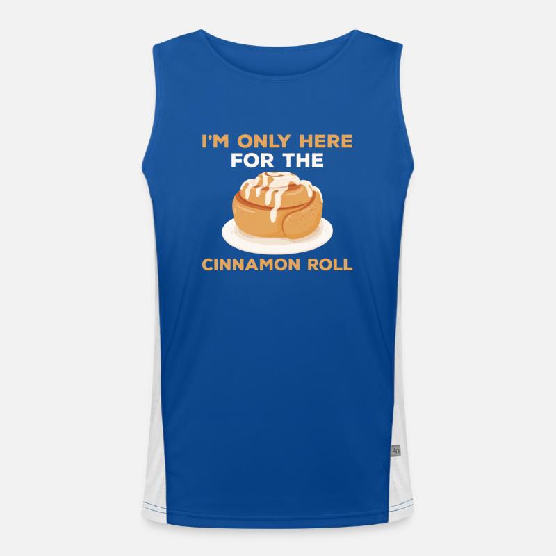 Funny Cinnamon Roll Gift Men's Functional Contrast Tank Top 